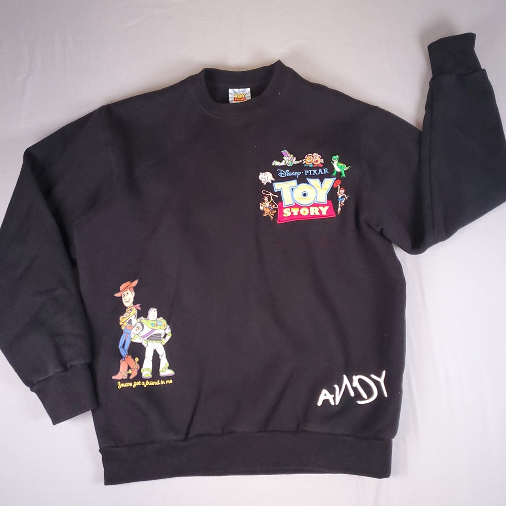 Shoe Palace Disney Sweatshirt Mens Small Toy Story Black Graphic Crewneck Pixar